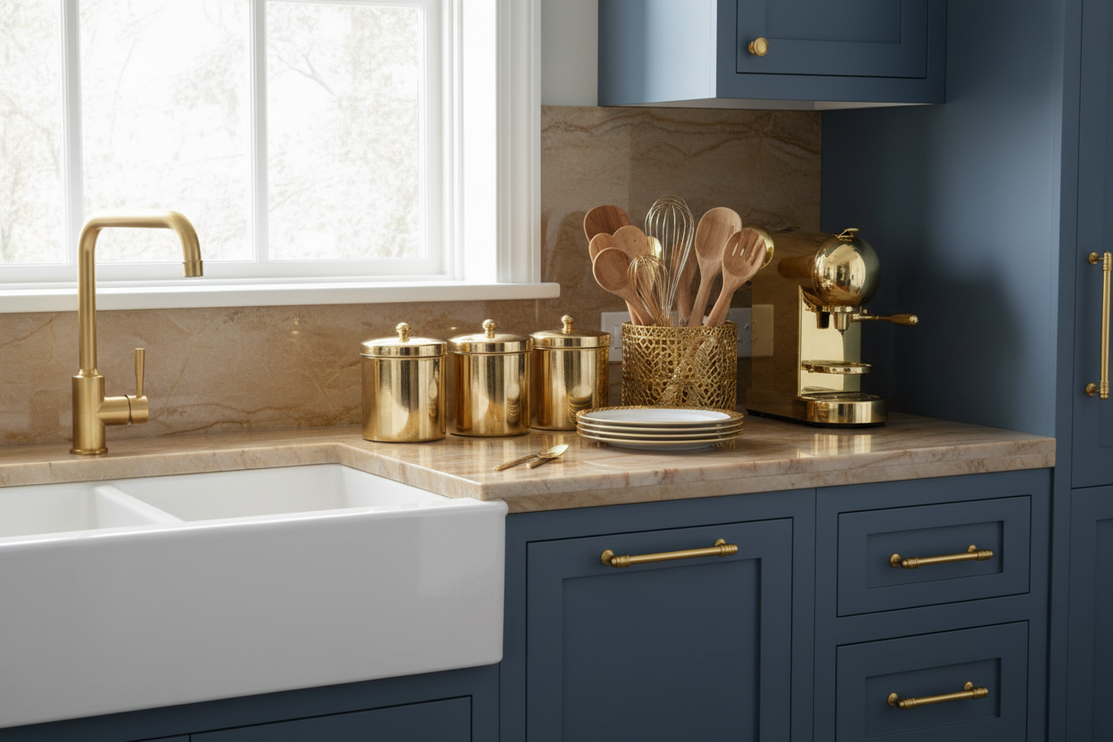 The Best Gold and Brass Kitchen Accents to Elevate Your Space