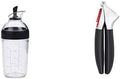 OXO Good Grips Little Salad Dressing Shaker - Black & Good Grips Soft- Handled Garlic Press