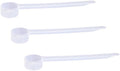 Plastic Measuring Scoop, (5 cc | 1 teaspoon | 5 mL) Long Handle Spoons for Powders, Granules, Coffee, Pet Food, Baking Supplies, Protein and Other Dry Goods, BPA Free (Set of 3)