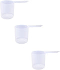Plastic Measuring Scoop, (148 cc | .625 Cup | 5 oz. | 148 mL) Long Handle Spoons for Powders, Granules, Coffee, Pet Food, Baking Supplies, Protein and Other Dry Goods, BPA Free (Set of 3)