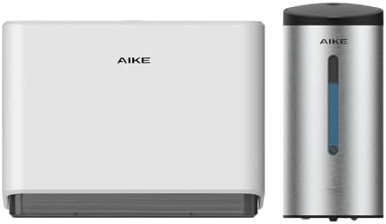 AIKE Wall Mount Automatic Soap Dispenser and Paper Towel Dispenser,Model AK1205 & AK5101