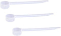 Plastic Measuring Scoop, (1.25 cc | 1/4 teaspoon | 1.25 mL) Long Handle Spoons for Powders, Granules, Coffee, Pet Food, Baking Supplies, Protein and Other Dry Goods, BPA Free (Set of 3)