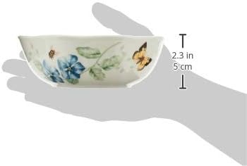 Lenox Dinnerware Sets, Butterfly Meadow 4-Piece All-Purpose Bowls Set, 20 Oz Capacity, 2.3 x 6.25-Inch, Service For 4, Porcelain Bowls, Microwave And Dishwasher Safe, Dishes (White, 4 Pieces)