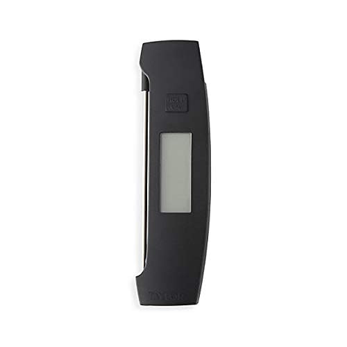 Taylor Pro Ultra-Fast Thermocouple Thermometer – 6-Second Instant Read Digital Food Thermometer with 270° Adjustable Folding Probe, White Backlit Display & IP67 Waterproof Design (Black)