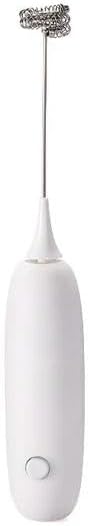 Kitchen Gadgets Battery Electric Milk Frother Handheld Egg Beater Coffee Maker Kitchen Drink Foamer Whisk-White