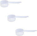 Plastic Measuring Scoop, 4 teaspoon (20 cc | 20 mL) Long Handle Spoons for Powders, Granules, Coffee, Pet Food, Baking Supplies, Protein and Other Dry Goods, BPA Free (Set of 3)