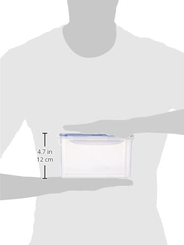 LOCK & LOCK Easy Essentials Food Lids/Pantry Storage/Airtight Containers, BPA Free, Rectangle - 8 Cup - for Cookies, Clear (Pack of 2)
