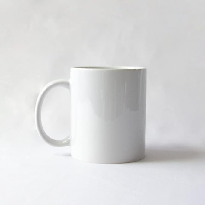 MR.R Sublimation Blanks Dishwasher White Ceramic Coffee Mugs Drinking Cup Mug For Milk Tea Cola Water,11oz, 2PCS per set