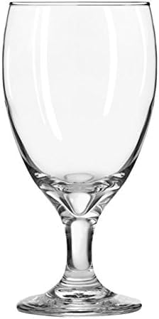 Libbey Classic Glass Goblets Set Of 12, Dishwasher Safe 16.25 Oz Drinking Goblets for Tea, Sangria and More, Ideal Stemmed Water Glasses for Parties