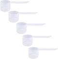Plastic Measuring Scoop, (53 cc | 53 mL) Long Handle Spoons for Powders, Granules, Coffee, Pet Food, Baking Supplies, Protein and Other Dry Goods, BPA Free (Set of 5)