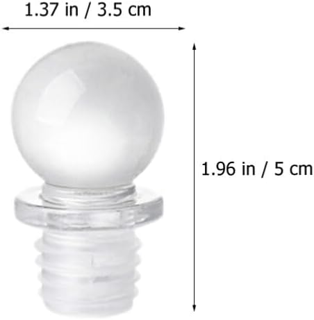 Kichvoe 24pcs Glass Bottle Stoppers Glass Wine Stoppers Multi-functional for Perfume Cosmetic Bottles Convenient Portable Design