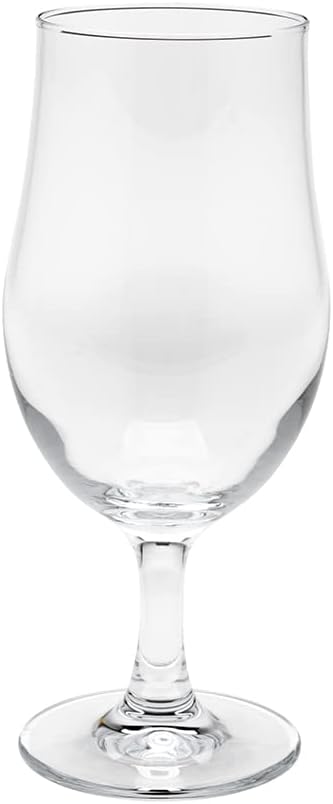 Restaurantware 18 Ounce Pilsner Glasses Set Of 6 Stemmed Beer Glasses - Fine-Blown Dishwasher-Safe Clear Glass Beer Glass Set Lead-Free For Beers Ales or Cocktails