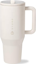 HydroJug Traveler 32oz, Insulated Tumbler with Handle & Straw, Cream