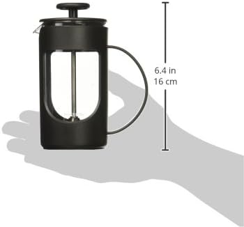 BonJour Coffee Unbreakable Plastic French Press, 12.7-Ounce, Ami-Matin, Black