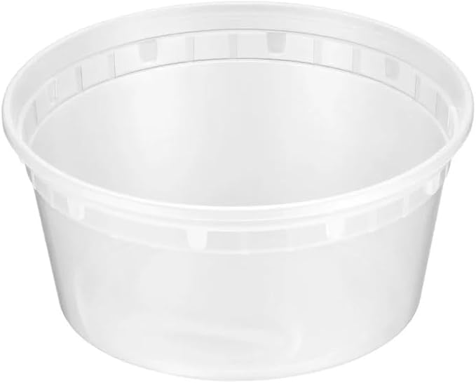 [12oz-32 Sets Plastic Deli Containers with Lids - BPA Free Clear Soup Containers with Airtight Lids, Leak Resistant Food Storage for Meal Prep, Stackable/Microwave/Dishwasher/Freezer Safe