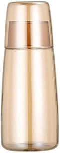 GRFIT Jug Set of 750ml Glass Teapot, Transparent Water Jug with Glass Cup, Water Kettle for Household Nightstand Water Pitcher (Brown)