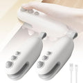 Upgraded Mini Bag Sealer 2025-2-in-1 USB Rechargeable Handheld Heat Seal & Cutter with Magnet for Plastic & Snack Bags - Portable Food Storage Resealer (White)