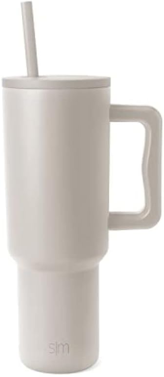 Simple Modern 50 oz Mug Tumbler with Handle and Straw Lid| Trek Collection & Tumbler with Handle and Straw Lid | Insulated Reusable Stainless Steel Water Bottle Travel Mug Iced Coffee Cup | 40oz