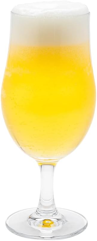 Restaurantware 18 Ounce Pilsner Glasses Set Of 12 Stemmed Beer Glasses - Fine-Blown Dishwasher-Safe Clear Glass Beer Glass Set Lead-Free For Beers Ales or Cocktails