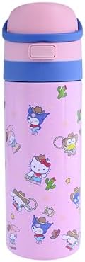 Hello Kitty & Friends All-Over Character Print Pink 24 Oz Stainless Steel Water Bottle