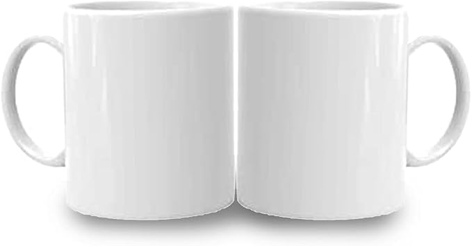 MR.R Set of 16 Sublimation Blanks Dishwasher White Ceramic Coffee Mugs 11oz Blank Ceramic Classic Drinking Cup Mug For Milk Tea Cola Water