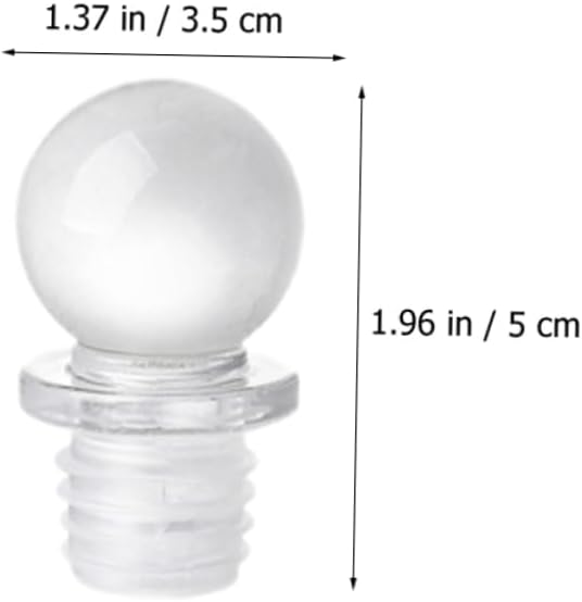 Unomor 24pcs Glass Ball Wine Stoppers Aroma Container Stoppers for Wine Bottles Glass Reliable Sealing for Freshness Convenient Decorative