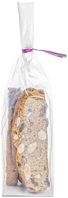 Restaurantware Plastic Treat Bags 100 Count 2 x 2 x 8.25 Inches Heat-Sealable Goodie Packaging Flat Bottom Design Clear