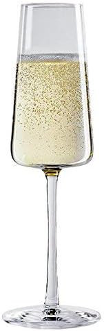 Stölzle Lausitz Champagne Glasses Power 6-Piece Set 8 oz – Elegant Flutes Ideal for Prosecco & Sparkling Wine – Elegant Crystal Champagne Glasses – Dishwasher- & Shockproof