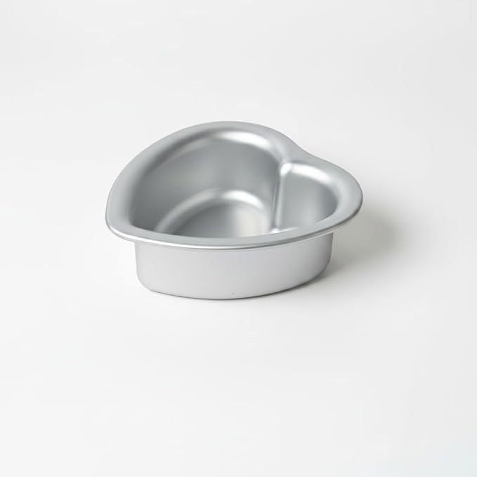 Heart Shaped Cake Pans, 4 × 2 Inch, Set of 2 | Aluminum, Wedding & Party Use, Bread & Chocolate Baking