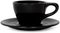 notNeutral LINO Porcelain Cup & Saucer (Black) (2, 6 oz)