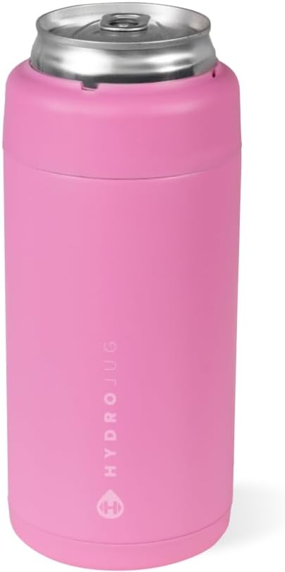 HydroJug Slim Can Cooler 12 oz, Stainless Steel Can Holder, Taffy