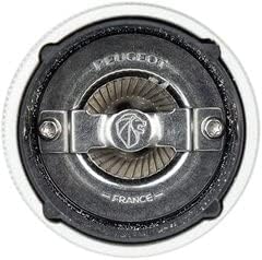 PEUGEOT - Line Salt Mill - Classic Grind Adjustment - Aluminium and Wood PEFC Certified - Made in France - Natural Color.18 cm -7"
