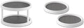 Copco Non-Skid Pantry Cabinet Lazy Susan Turntable, 9-Inch, White/Gray 2 & Non-Skid 2 Tier Turntable, 12-Inch, White/Gray