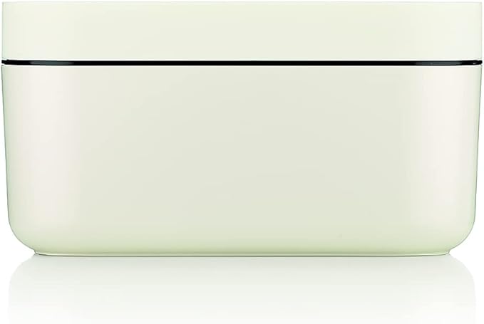 Lékué Ice Box | White | Ice Cube Tray For Freezer With Lid & Bin | Made With 100 Percent Platinum Silicone | Elegant And Retro Style Ice Cubes | For Cocktails, Ice Tea & Coffee And More |