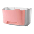 Hanging Trash Can, Kitchen Garbage Bin Waste Bins, Trash Can Kitchen Cabinet Door Wall Mounted Folding Waste Bin Kitchen Cabinet Door Hanging Trash Can Home Mounted Folding Storage Bin ( Color : A )