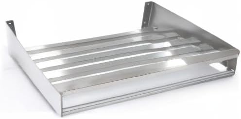 304 Stainless Steel Standard Wall Shelf, Cookware Organizer, Kitchen Wall Pot Pan Rack,With 6 Hooks, Capacity 200 lb (23.5" x 14") suitable for Electric Oven, Microwave Oven with hanging rod
