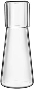 Pitcher 850ml Glass Teapot Set, Transparent Water Pitcher with Glass Cup for Hot and Cold Water, Teapot for Home Nightstand Water Pitcher(Clear)