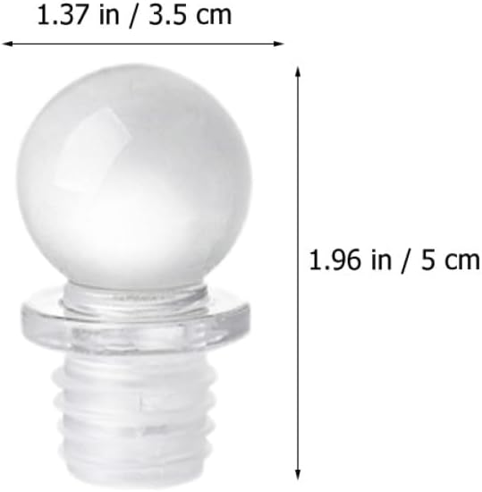 BESPORTBLE 24Pcs Glass Ball Wine Bottle Stoppers Decorative Glass Wine Stopper for Liquor Bottles Portable Reusable Sealers for Home Bar Kitchen Use