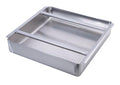FSE 373-KR-30-150 Dish Table Sink Strainer, 20" x 20" Pre-Rinse Drain Basket, 4" Deep Commercial Drain Strainer, 18-Gauge Stainless Steel, Heavy-Duty Restaurant Sink Accessory for Foodservice Use