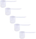 Plastic Measuring Scoop, 4 Tablespoon (67 cc | 67 mL) Long Handle Spoons for Powders, Granules, Coffee, Pet Food, Baking Supplies, Protein and Other Dry Goods, BPA Free (Set of 5)