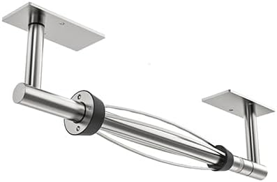 Paper Towel Holder Under Cabinet, Self Adhesive or Wall Mount Hanging Paper Towel Holder with Damping Effect, Single Hand Operable, Stainless Steel for Kitchen Bathroom (Silver)