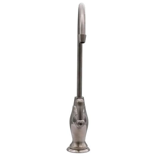 Westbrass D2033-NL-20 10" Classic 1-Lever Handle Cold Water Dispenser Faucet, Stainless Steel