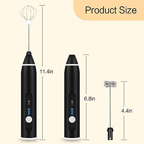 Drink Stirrer Tools Electric Milk Frother Automatic Egg Beater USB Charging Mixer 3 Settings for Coffee Drink Stirrer Tools