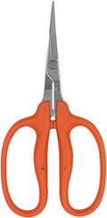 Zenport ZS420 Curved MasaMasa Trim Scissors, 1.4 Inch Stainless Steel Blades, Orange