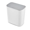 Hanging Kitchen Trash Can with Lid - 2.4 Gallon Small Compost Bin for Cabinet Door, Under Sink - Odor-Sealing Stainless Steel Top Food Waste Bin for RV, Bathroom, Office - Indoor Recycling Bin