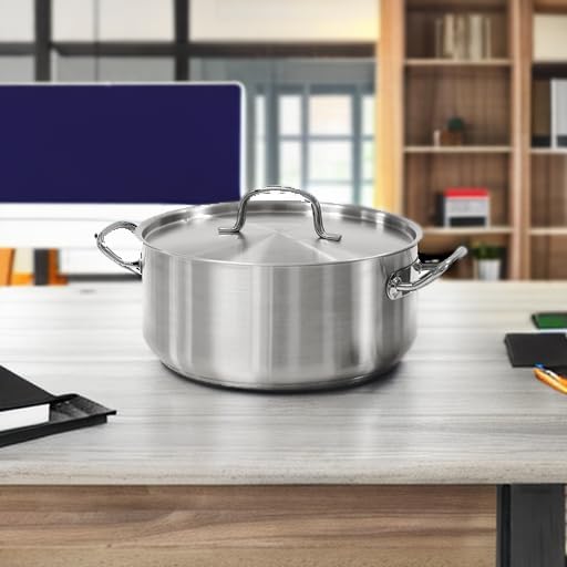 Tramontina Pro-Line Stainless Steel 9-Quart Dutch Oven Pot with Lid, NSF-Certified