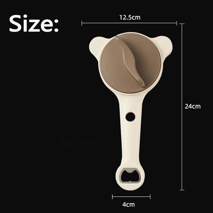4-In-1 Multi-Purpose Strain-Free Opener, Jar Opener for Weak Hands, Adjustable Stainless Steel Jar Opener Gripper with Bottle Cap Opener for Jars, Bottles and Ring-Pull Cans (1pc)