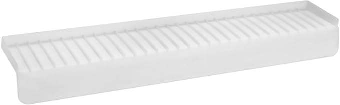Snuggery 20"x4" Silicone Sink Edge Protector - Splash Guard with Suction Cups & 5° Tilt, Cuttable Edge Guard for Kitchen Sink, Bathroom,Granite & Quartz Countertops(White)