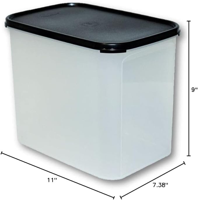 Tupperware Modular Mate #4 Rectangular 37cup with Black Seal