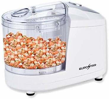 EUROSTAR EC502W 1.5-Cup One Touch Electric Mini Food Chopper, White